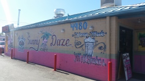 Sunny Daze Cafe on the corner of S Campbell Ave and E Irvington Rd